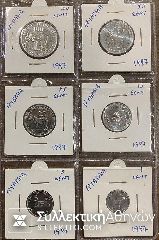 ERITREA Set (6) 19977 UNC